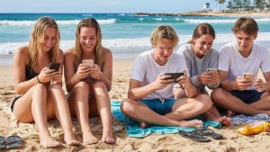 Тийнейжъри на плажа в Австралия